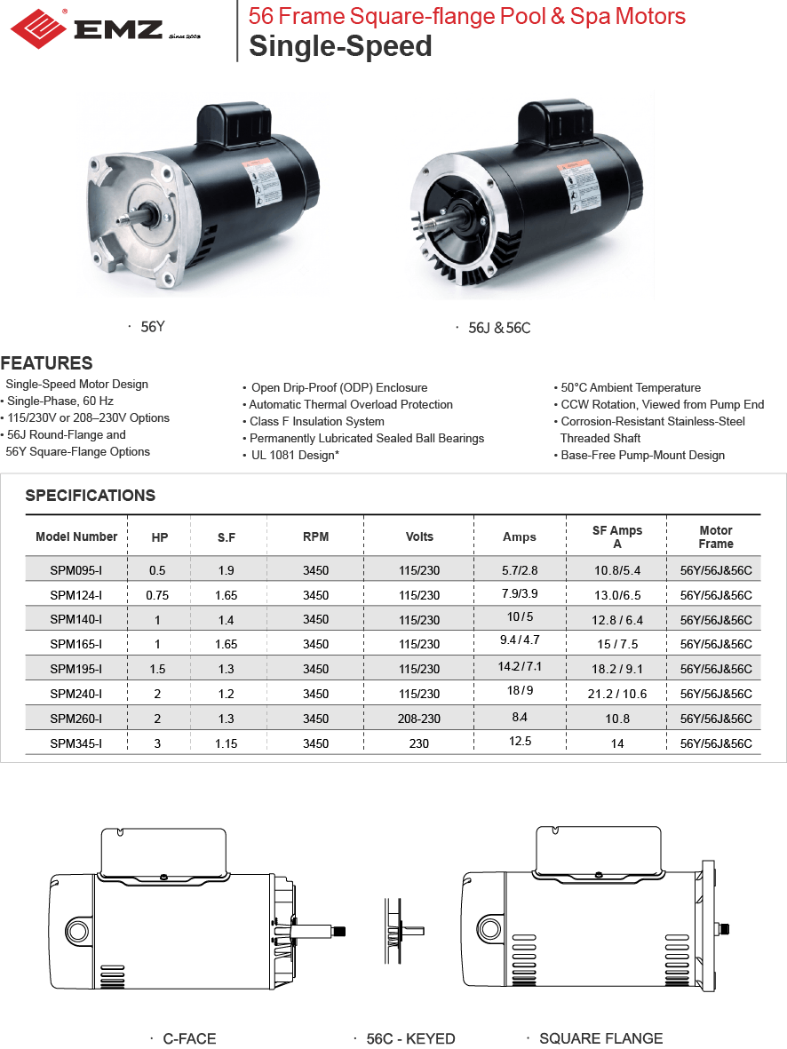 Single Speed Motors